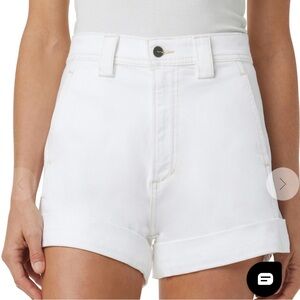 Joe's Jeans High-Waisted White with brown stitching Shorts